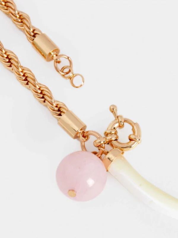 PARFOIS – Real Stone Golden Necklace