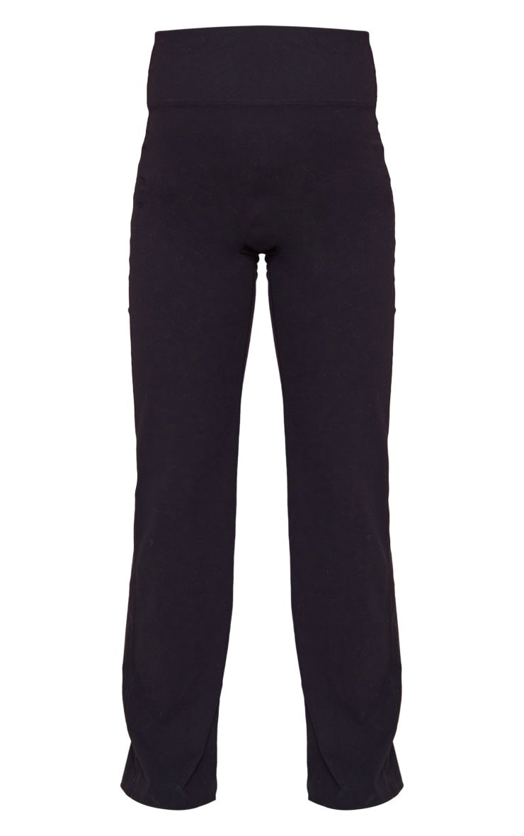 Maternity Black Contour Sculpt Flared Trousers