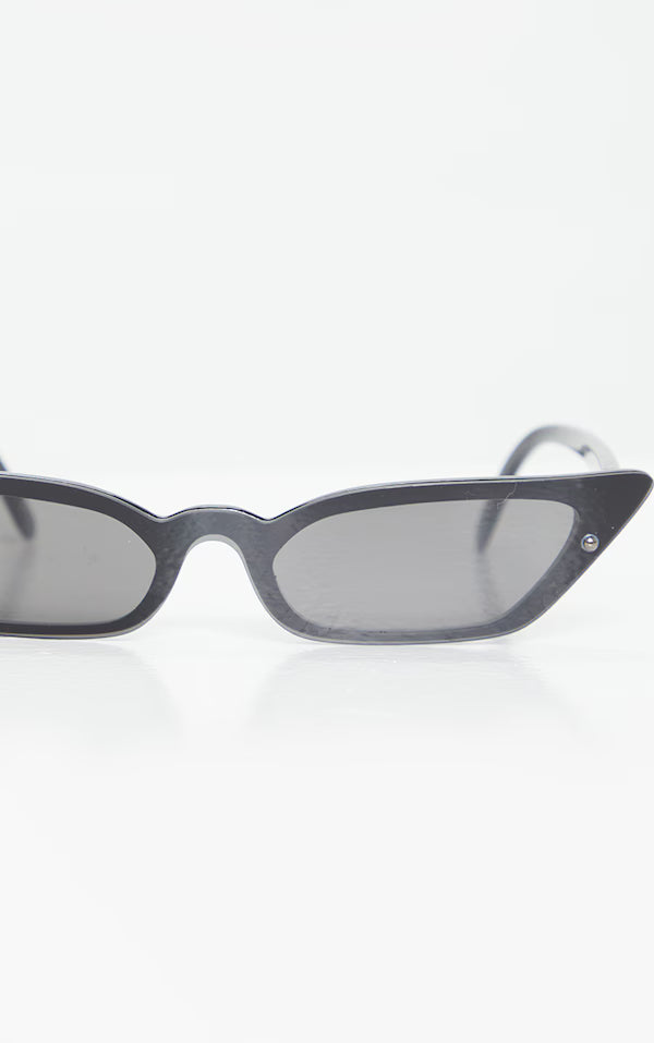 Black Thin Cat Eye Sunglasses