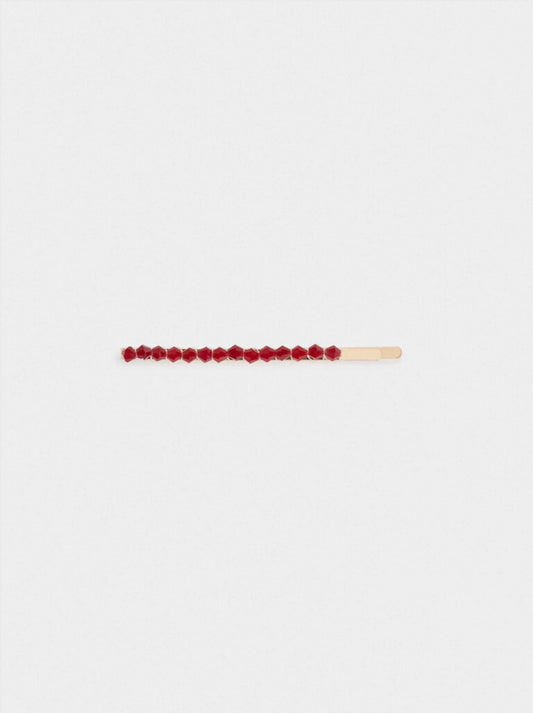 Burgundy Mini Pearl Hairclip