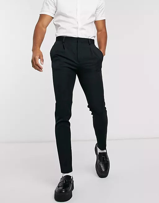 Super Skinny Smart Trouser In Black