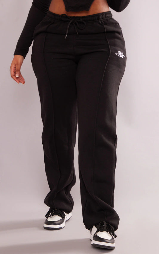 Shape Black Prettylittlething Zip Pocket Wide Leg Sweatpants