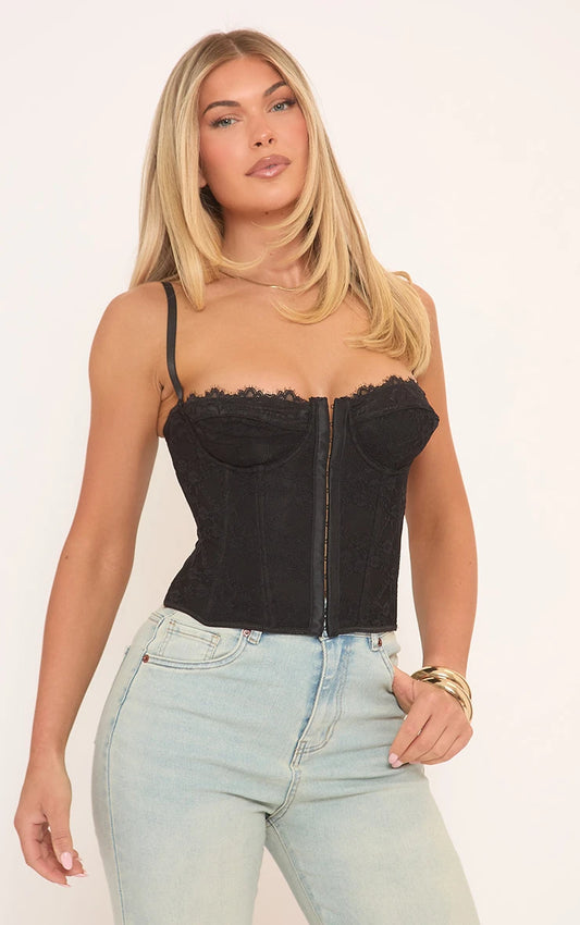 Ego - hook and eye lace up back corset