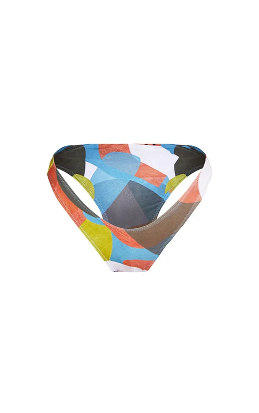 MULTI ABSTRACT PRINTED BIKINI BOTTOMS
