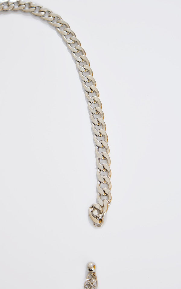 Silver Chunky Single Chain Belt