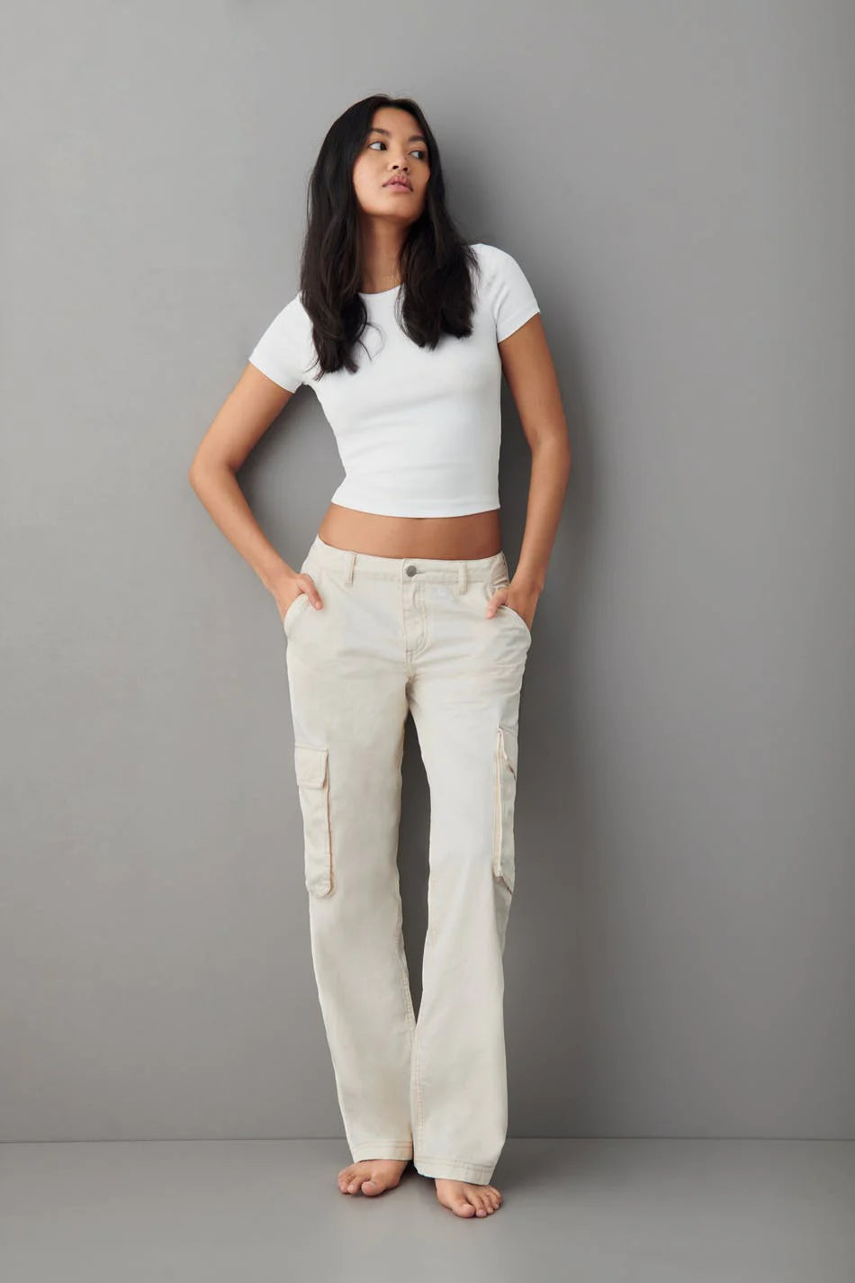 Low waist cargo jeans