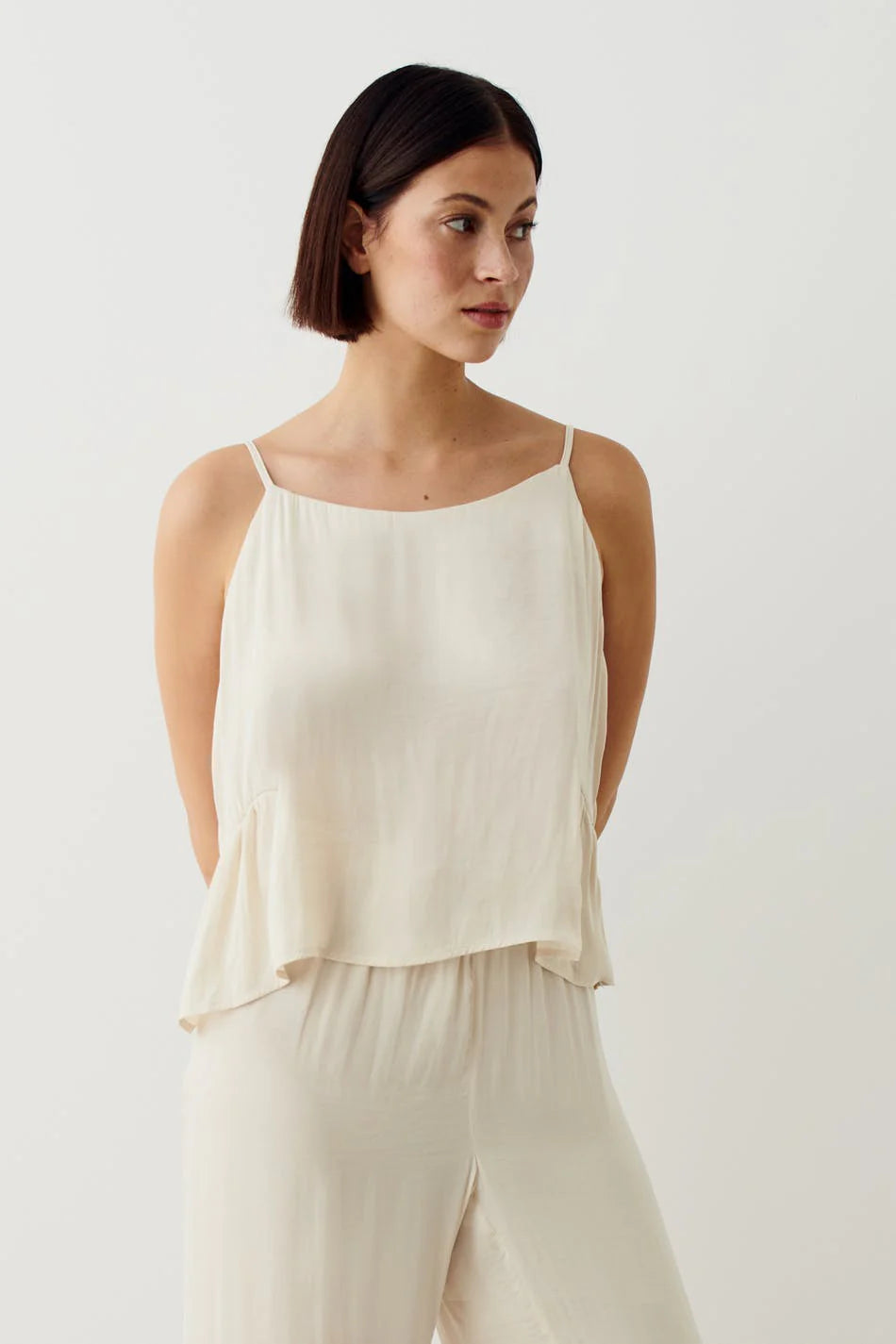 Satin loungewear singlet