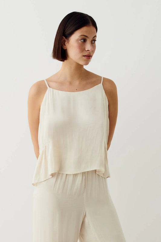 Satin loungewear singlet