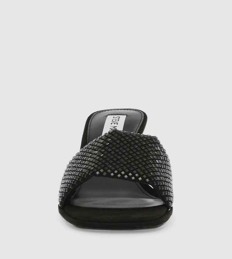 - Steve Madden - SNAZZY-R Embellished Open Toe Kitten Heels