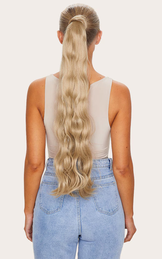 LullaBellz Grande Hollywood Wave 26" Wraparound Pony California Blonde