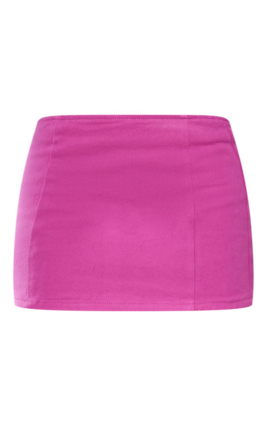 Pink Micro Mini Denim Skirt