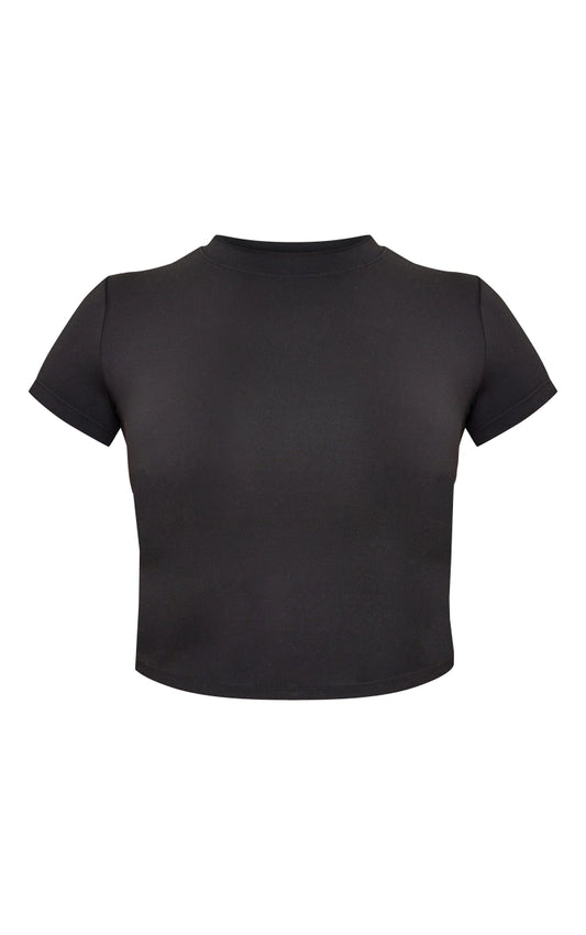 Black Contour Sculpt Short Sleeve T Shirt