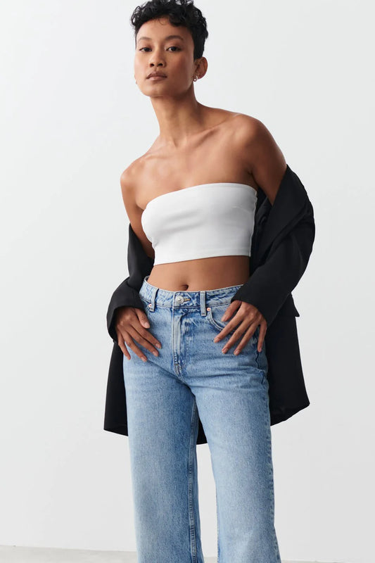 Stretchy mini bandeau white