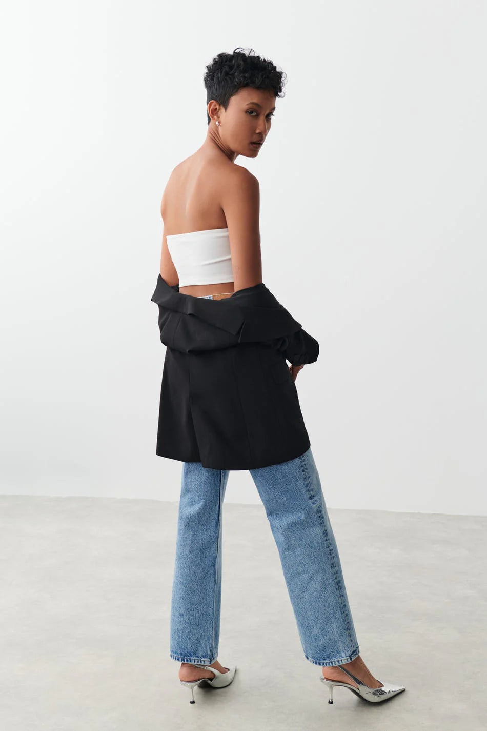 Stretchy mini bandeau white