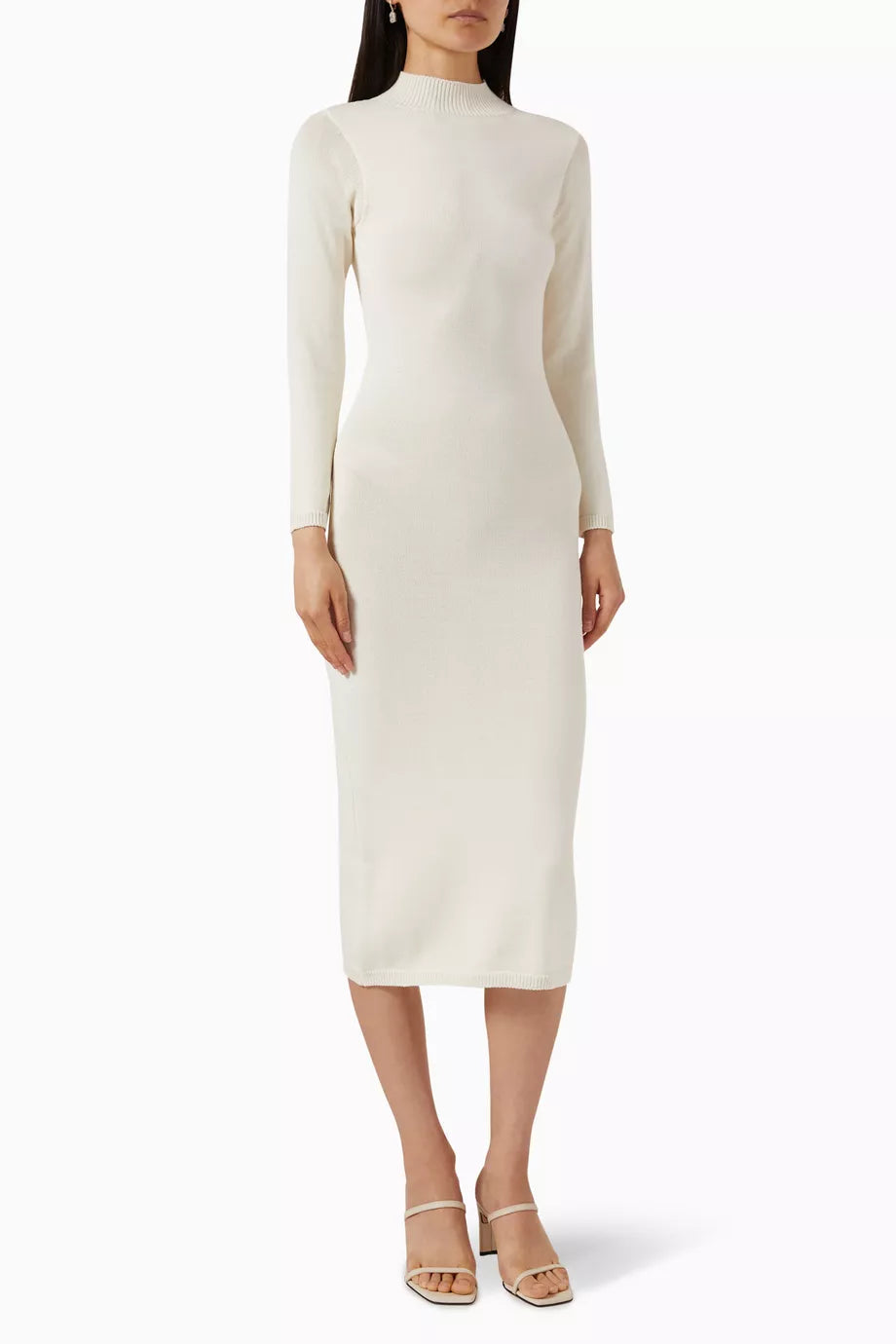 ALOHAS Conquest Cut-out Midi Dress in Stretch Cotton-knit