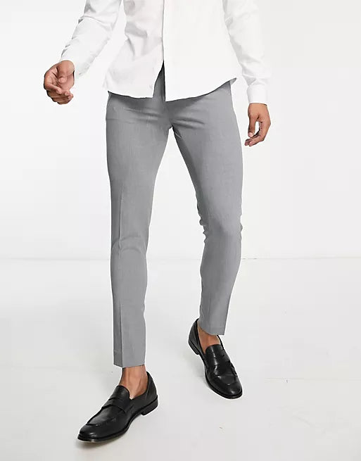 2 Pack - Super Skinny Smart Trouser Multipack In Black & Grey