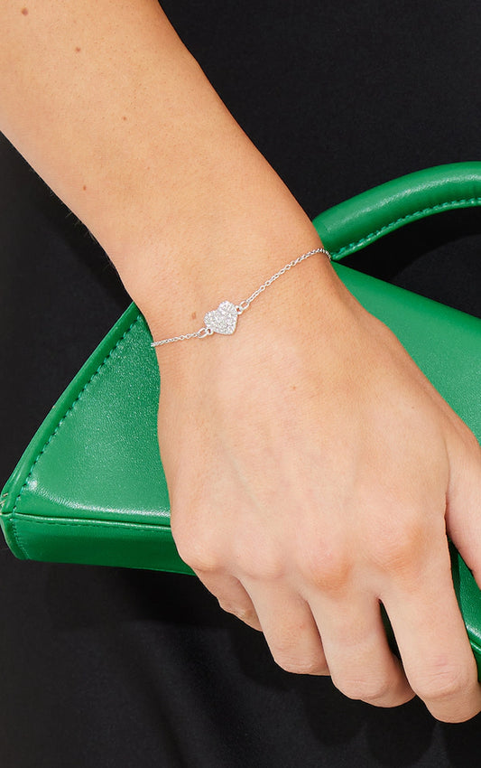 Silver Dainty Heart Bracelet