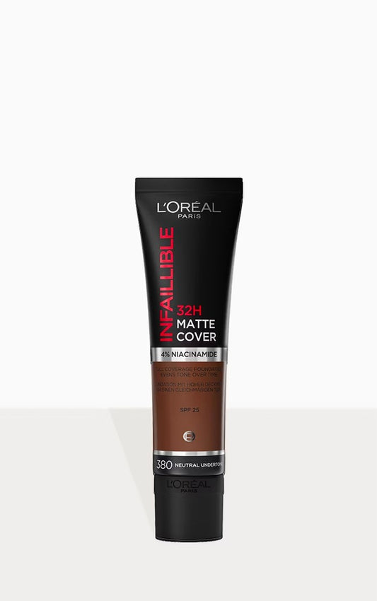 L'Oreal Paris Infallible 32H Matte Liquid Foundation with 4% Niacinamide SPF 25 Shade 380
