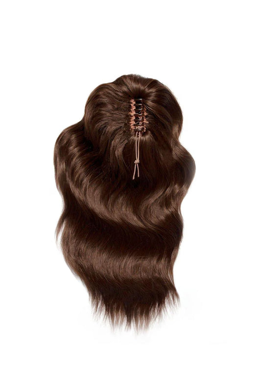 Lullabellz Brushed Out Wave 16inch Claw Clip Pony Dark Brown