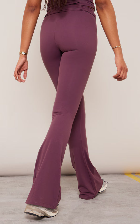 Tall Eggplant Core Collection Tab Contour Sculpt Foldover Pants