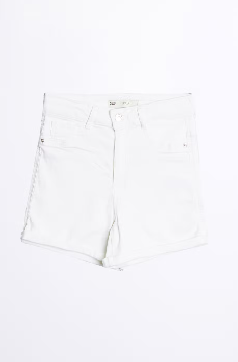Molly Hi-waist Denim Shorts Offwhite