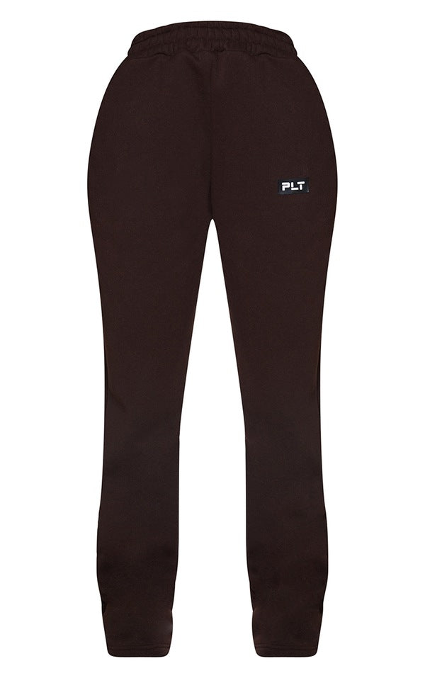 Plt - Logo Chocolate Badge Detail Straight Leg Sweatpants