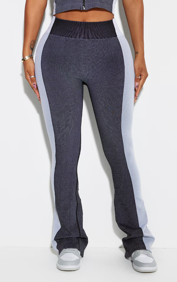 Shape Grey Seamless Contrast High Waist Leggings