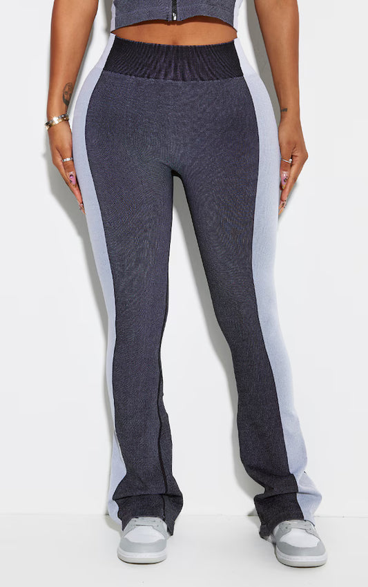 Shape Grey Seamless Contrast High Waist Leggings