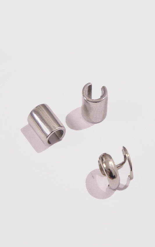Silver Chunky Ear Cuff Multipack