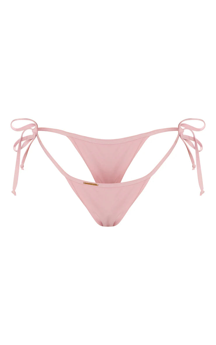 Baby Pink Mix & Match Tie Side Bikini Bottoms