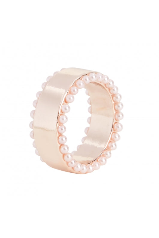 Small Pearls Rose Gold Ring