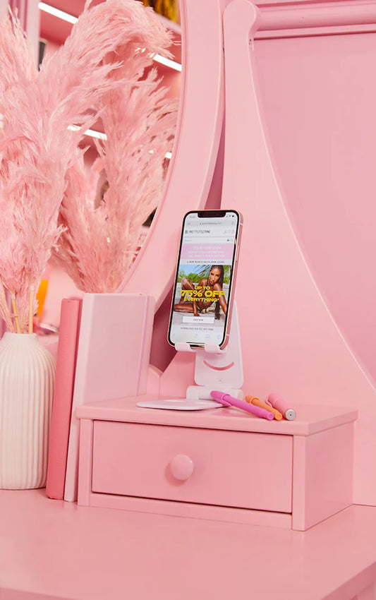White Adjustable Phone Holder