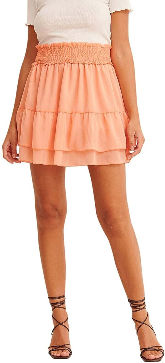 Smocked Mini Skirt