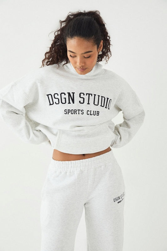 DSGN Studio DSGN Studio Applique Oversized Hoodie Ash Grey