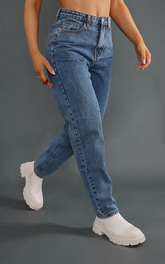 Plt - Vintage Wash Mom Jeans