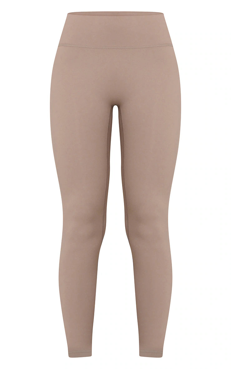 DEEP TAUPE SCULPT HIGH WAIST GYM LEGGINGS