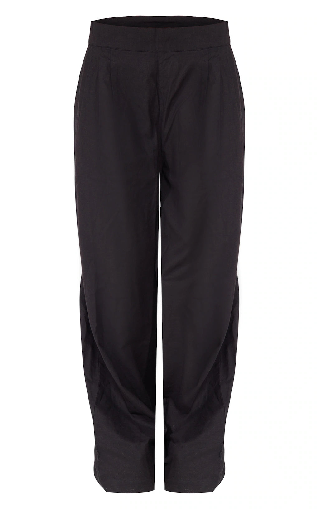 Black Wide Leg Linen Look Trousers