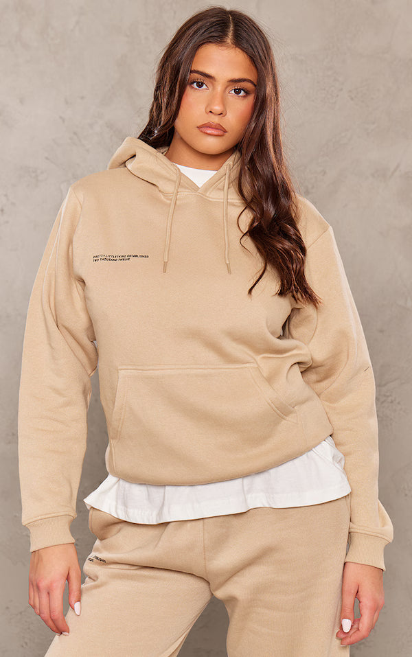 Plt Logo Sand Est 2012 Oversized Hoodie
