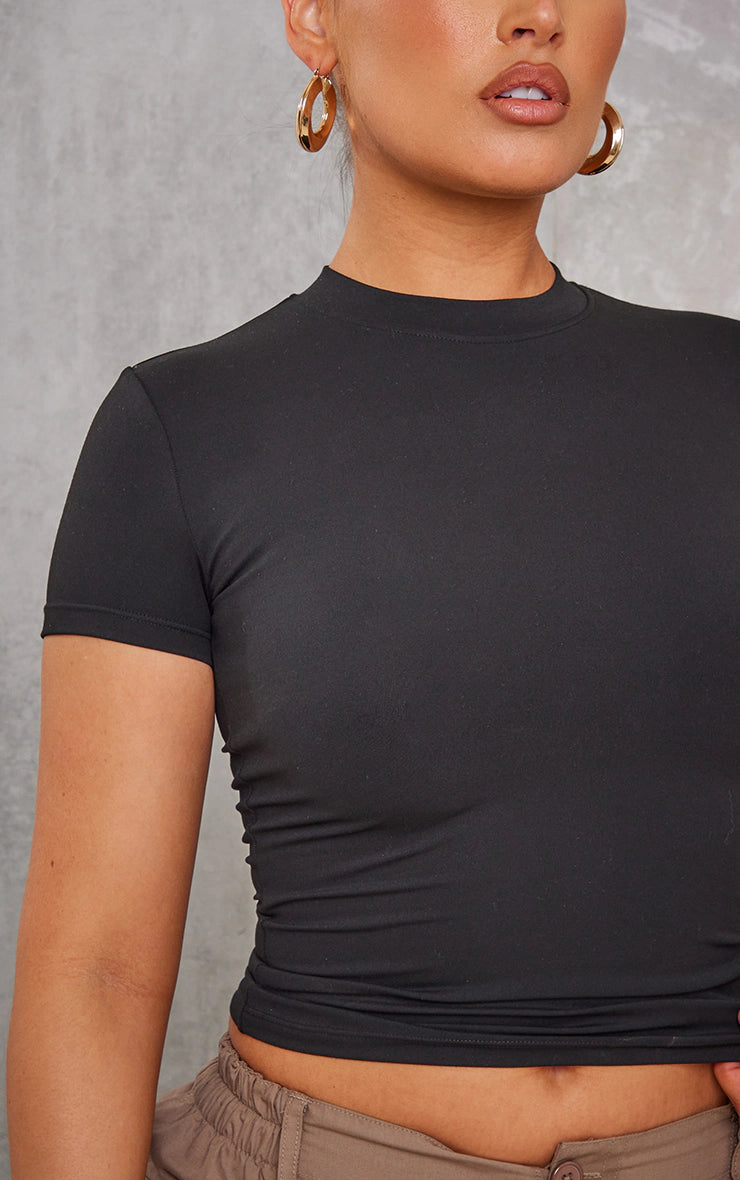 Black Contour Sculpt Short Sleeve T Shirt