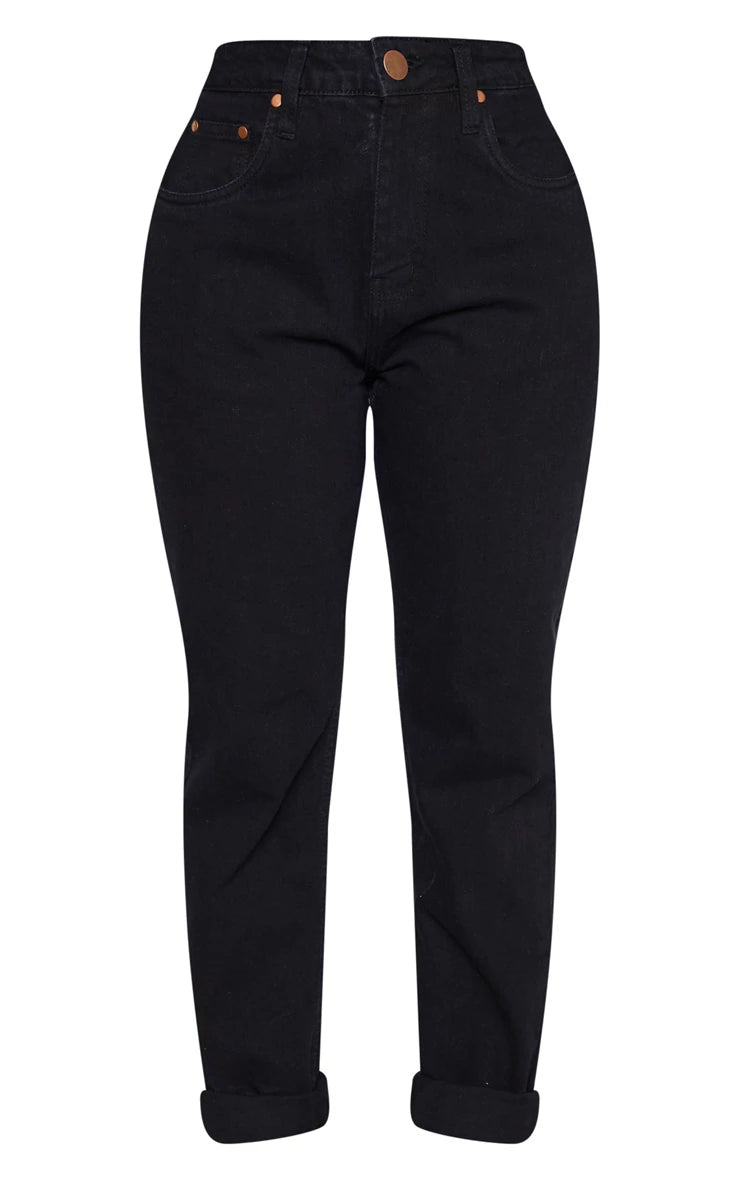 Shape Black High Waisted Mom Jeans