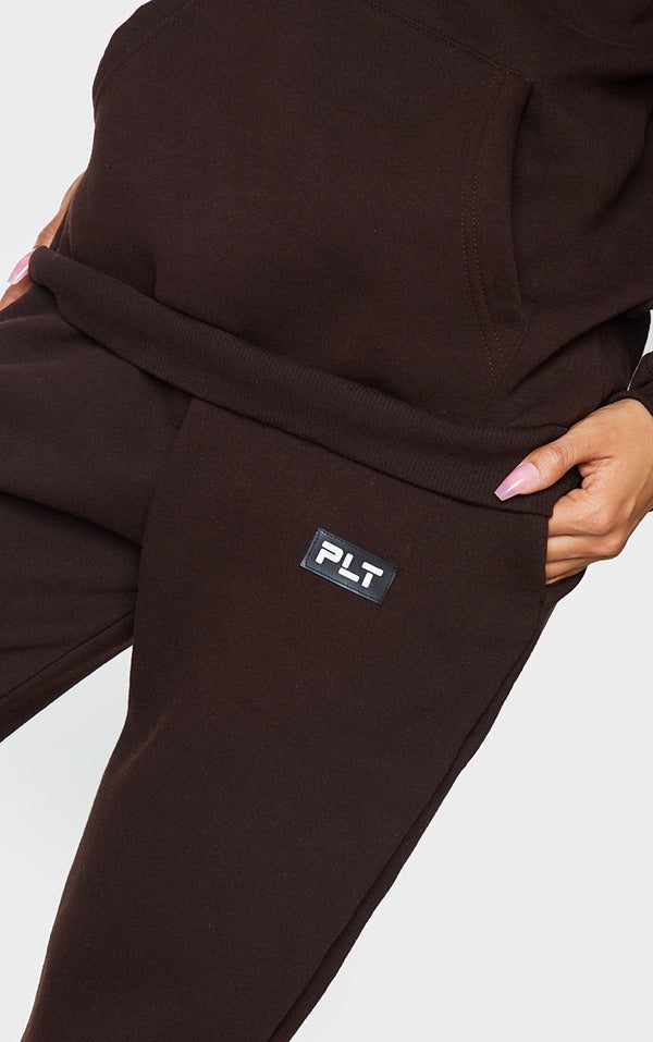 Plt - Logo Chocolate Badge Detail Straight Leg Sweatpants