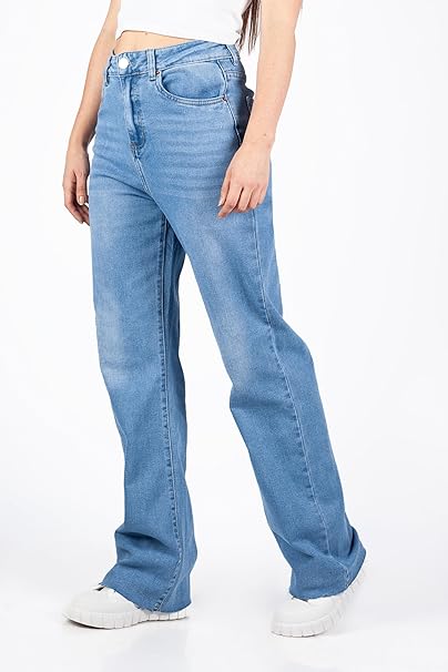 Wide Leg Jeans - Blue