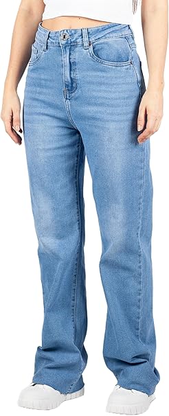Wide Leg Jeans - Blue