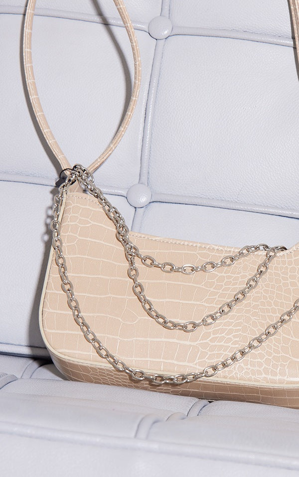 Stone Multi Chain Cross Body Bag