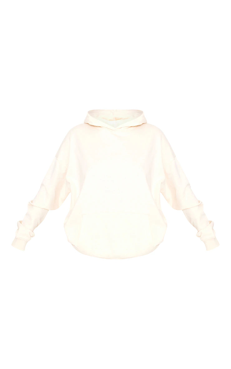 Tall Sand Premium Sports Academy Puff Print Oversized Hoodie