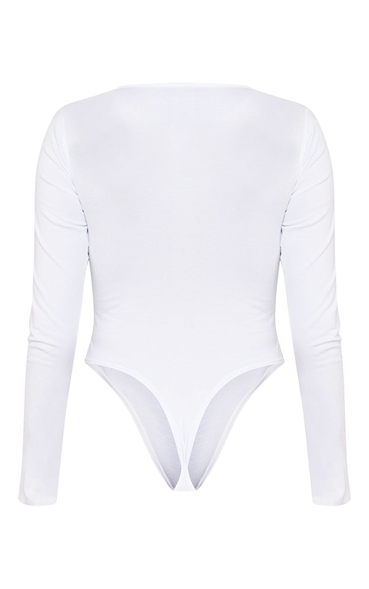 Shape White Cotton Scoop Neck Bodysuit