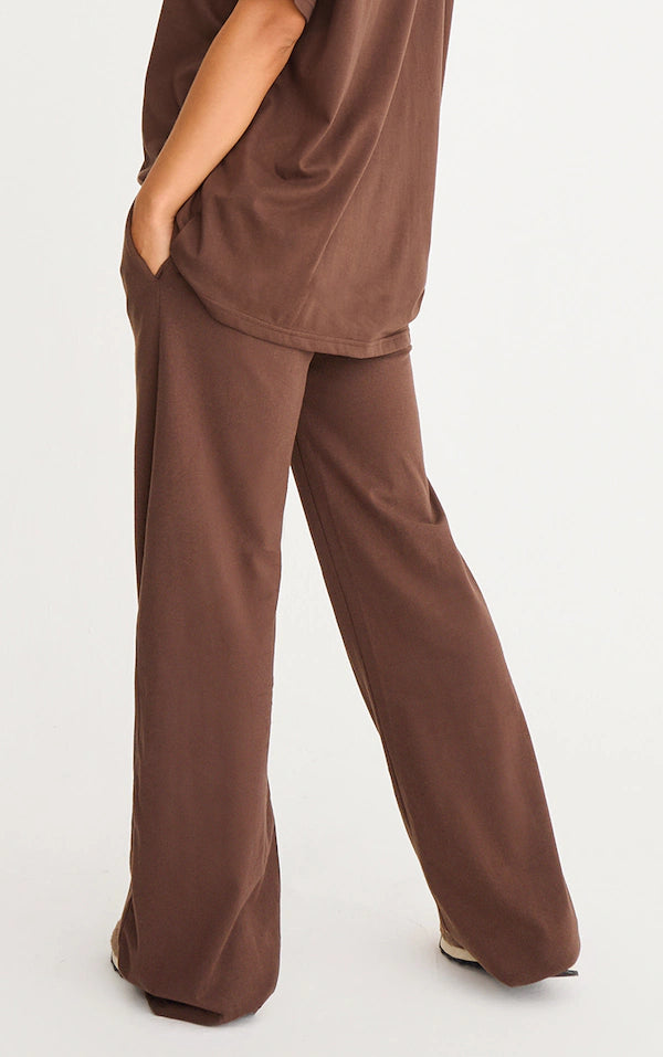 Chocolate Low Rise Wide Leg Pants