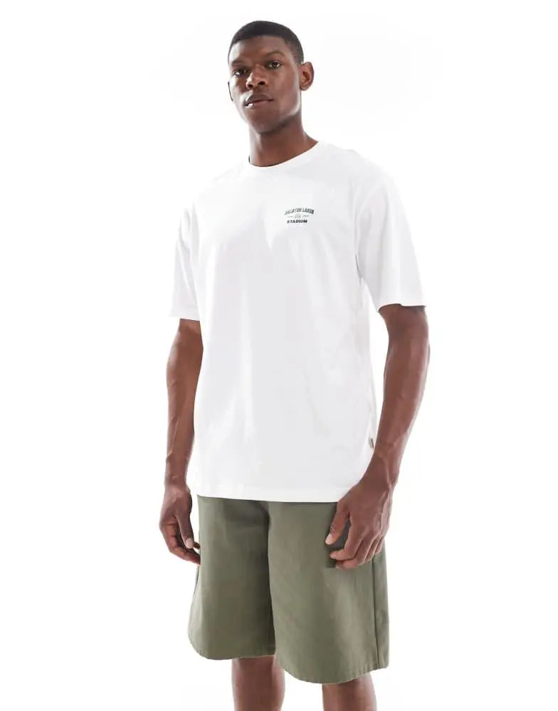 ONLY & SONS oversized t-shirt with dalston dogs back print in white