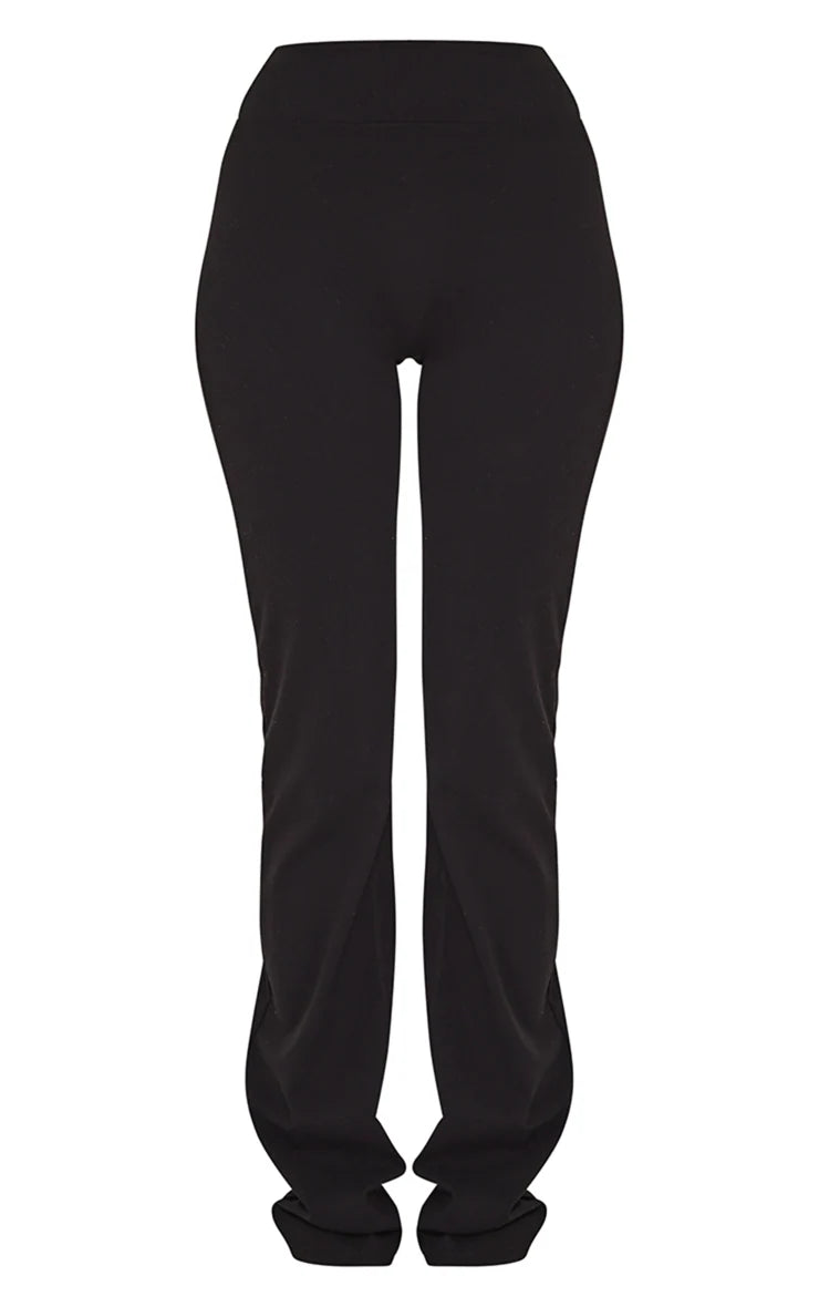 Tall Black Contour Sculpt Flared Trousers