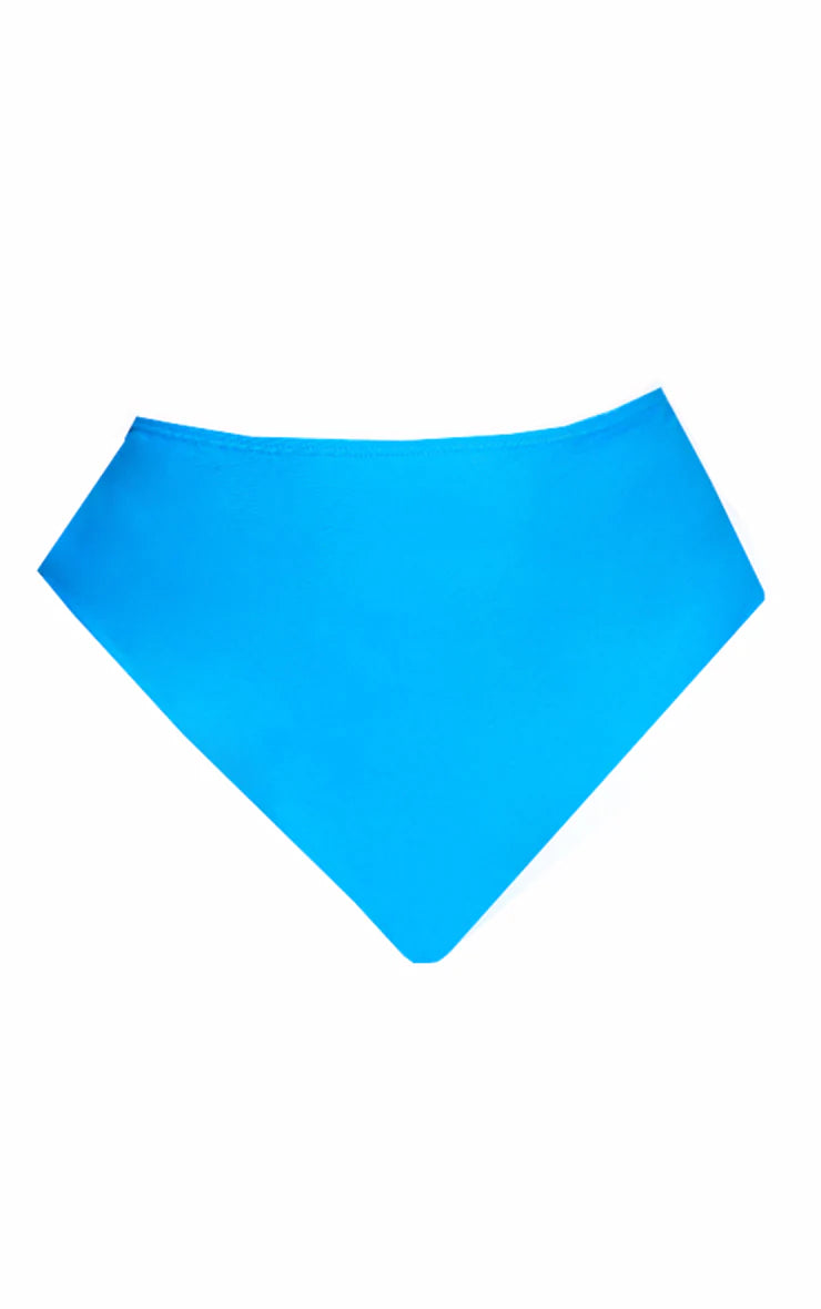 Plus Bright Blue Mix & Match High Waist Bikini Bottoms